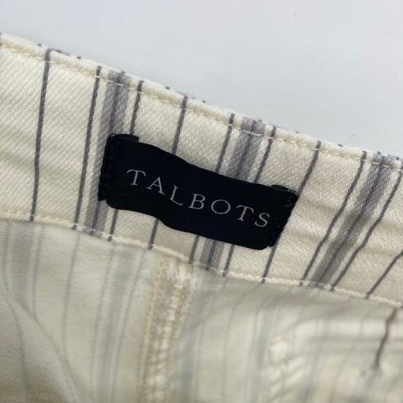 Talbots Pants Women’s 16 Straight Ankle Jean Hillside Stripe Classic Traditional - Picture 5 of 11